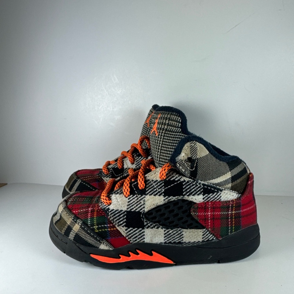 Air Jordan 5 Retro Plaid Size 8c Toddler Sneakers